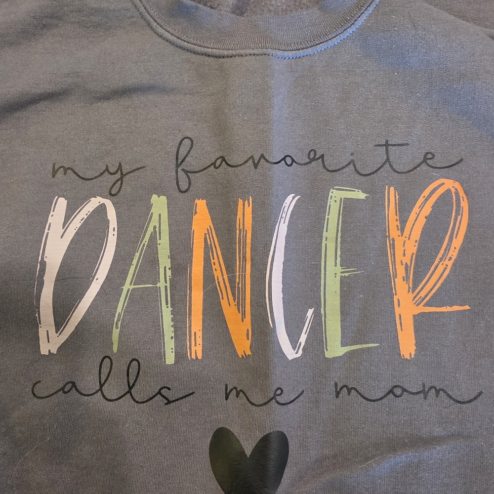 My Favorite Dancer Graphic Tee - Gray with Pastel Lettering